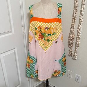 ANTONIO MELANI Colorful Fruit Print Midi Dress